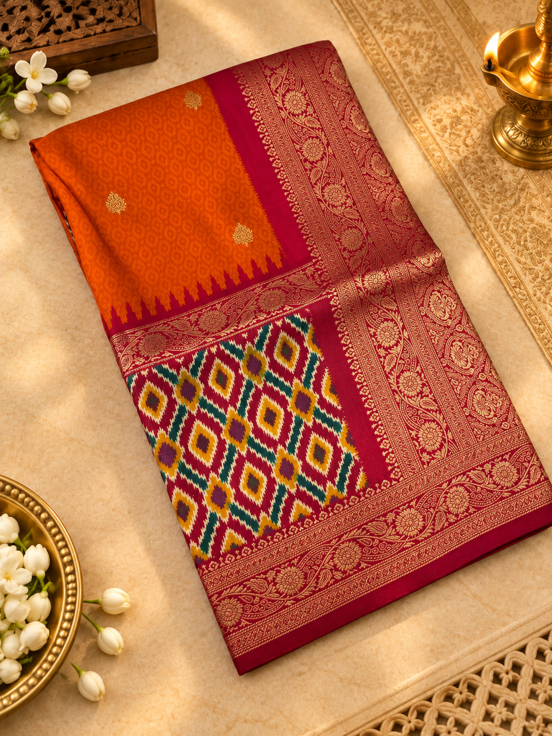 Premium Russian Crepe Silk Saree - 902376