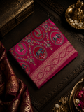 Premium Banarasi Crepe Kalamkari Saree