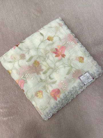 Premium Crush Organza Saree