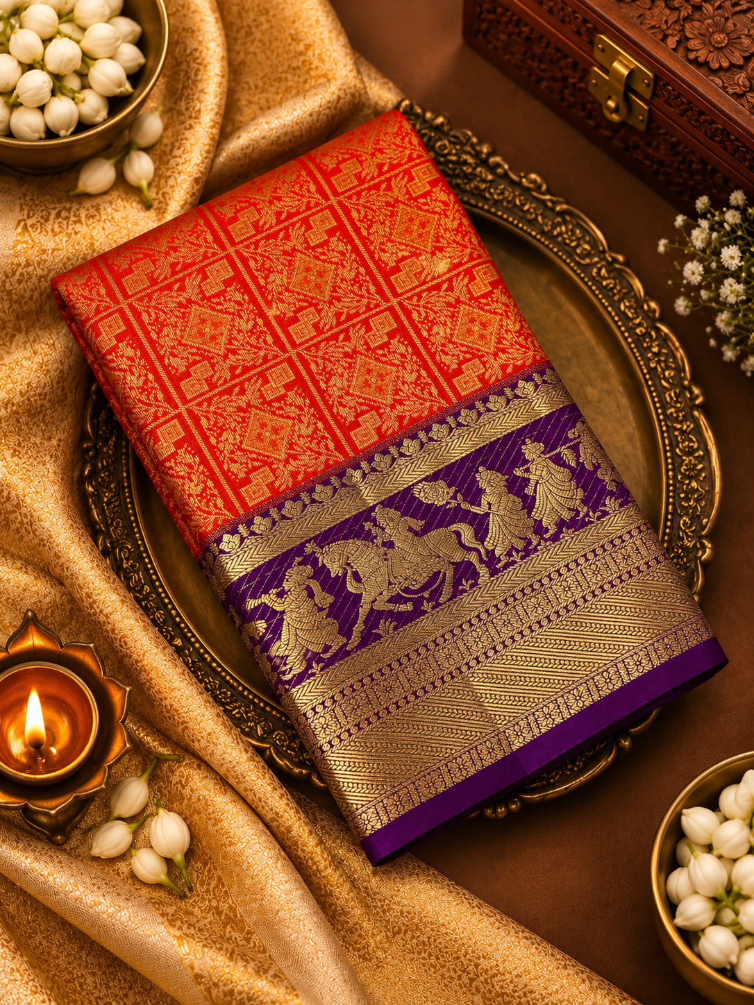 Premium Semi Kanjeevaram Silk Saree - 902211