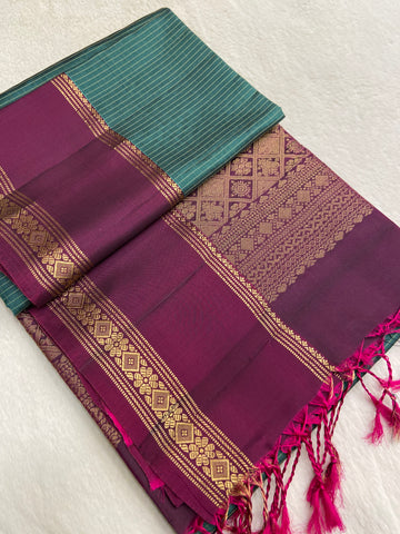 Half Mix Kanjeevaram Soft Silk Saree