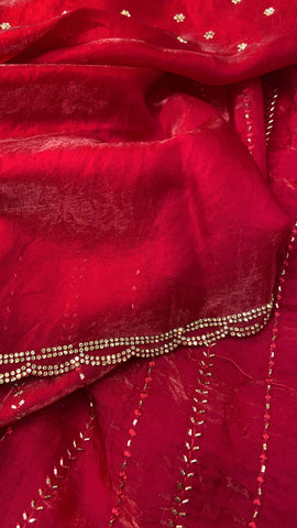 Premium Crush Organza Saree