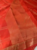 Pure Mix Mysore Crepe Silk Saree- Orange