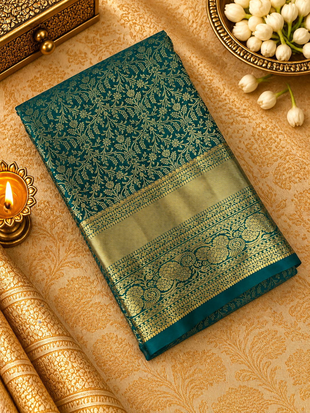 Premium Bridal Semi Kanchipuram Silk Saree -RF1325