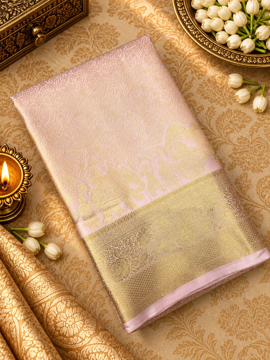 Premium Bridal Semi Kanchipuram Silk Saree - 901998