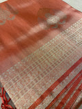 Bridal Semi Tissue Silk Saree (peach)