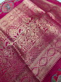 Premium Banarasi Crepe Kalamkari Saree