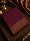 Premium Georgette Saree with Coco Zari Work (wine)