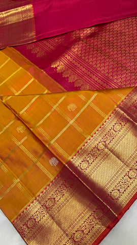 Pure 1G zari handloom Kanjeevaram silk mark certified saree