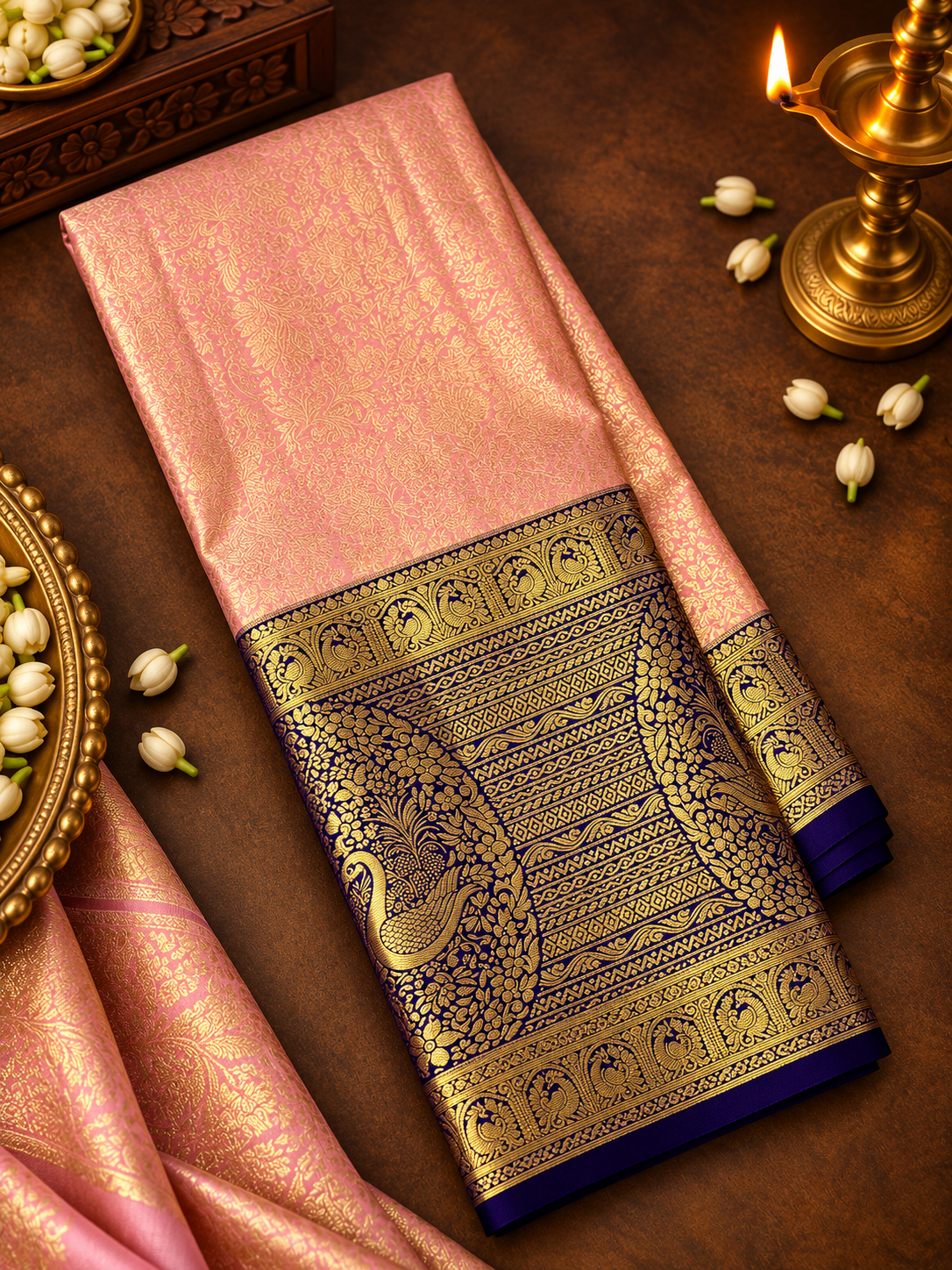 Premium Bridal Semi Kanchipuram Silk Saree - RF1306