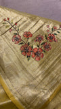 Tissue Bridal Semi Silk  Saree With Work - 902493