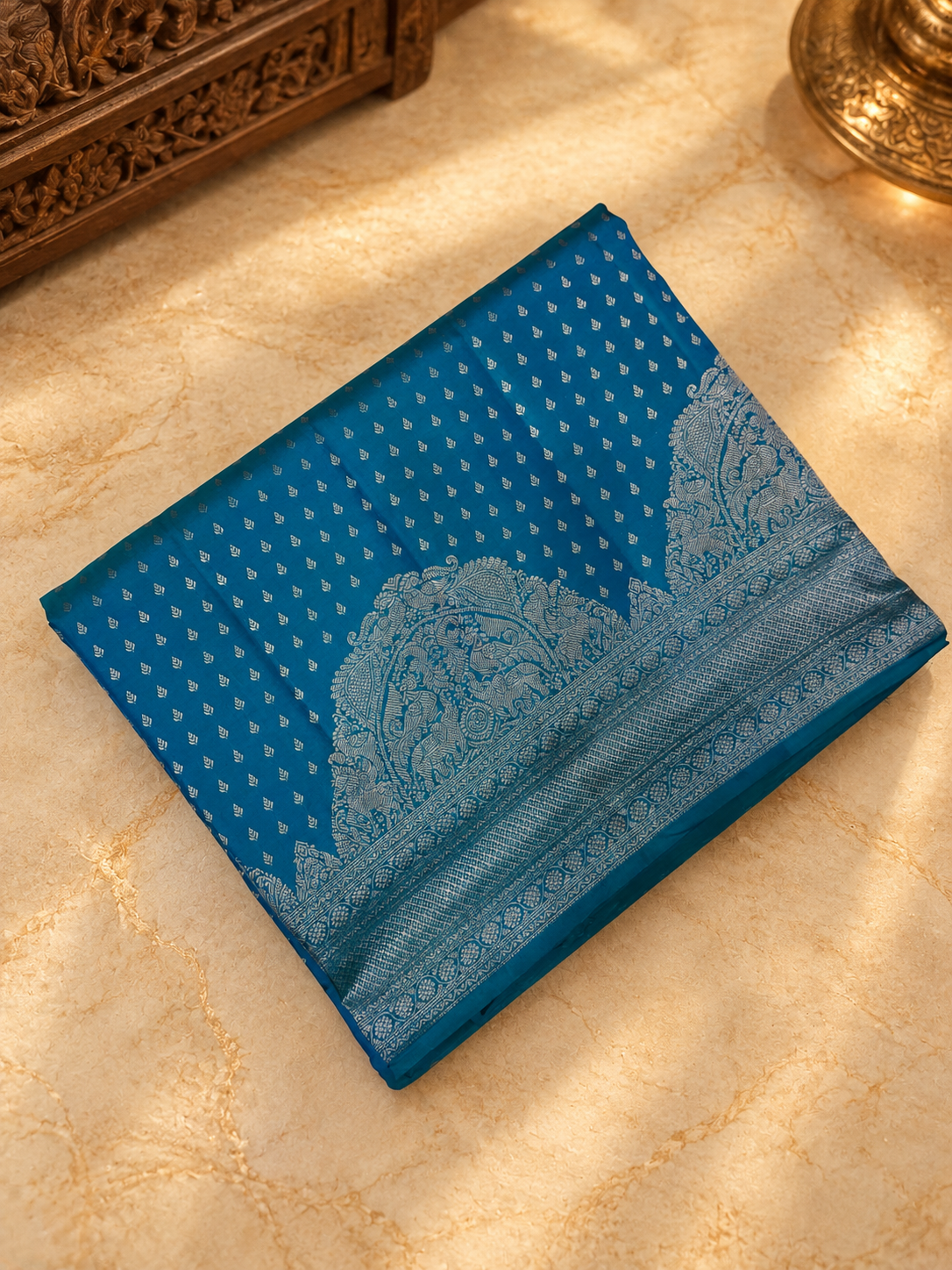 Pure zari handloom Kanjeevaram Silk Saree- Silk mark certified- PS2488