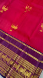 Pure 1G zari handloom Kanjeevaram Silk Saree- Silk mark certified- PS2343