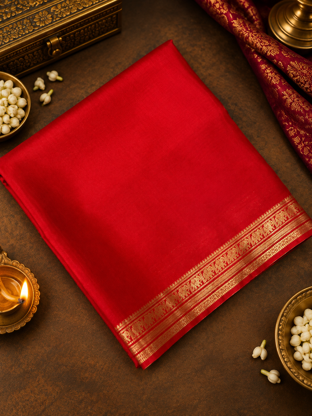 Premium Semi Mysore Crepe Silk Saree ❤️-902269