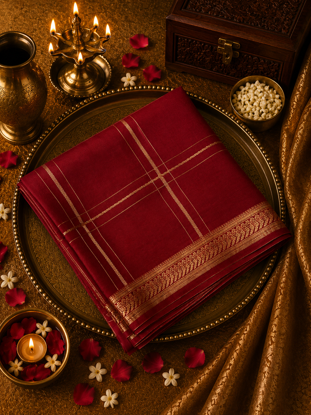 Pure Mix Crepe Mysore Silk Saree