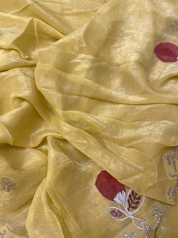 Premium Crush Organza Saree