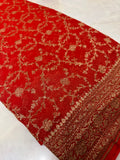 Pure crepe khaddi Banarasi saree- Silk mark certified- GS