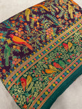 Premium Banarasi Crepe Kalamkari Saree