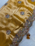Pure handwork tissue kanjeevaram saree with dupatta