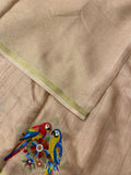 Pure Raw Silk Saree With Embroidery