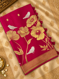 Pure Crepe Satin Silk Saree- 902218