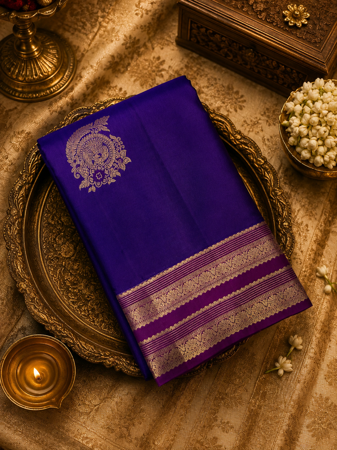 Pure Kanjeevaram Silk Saree- Silk mark certified