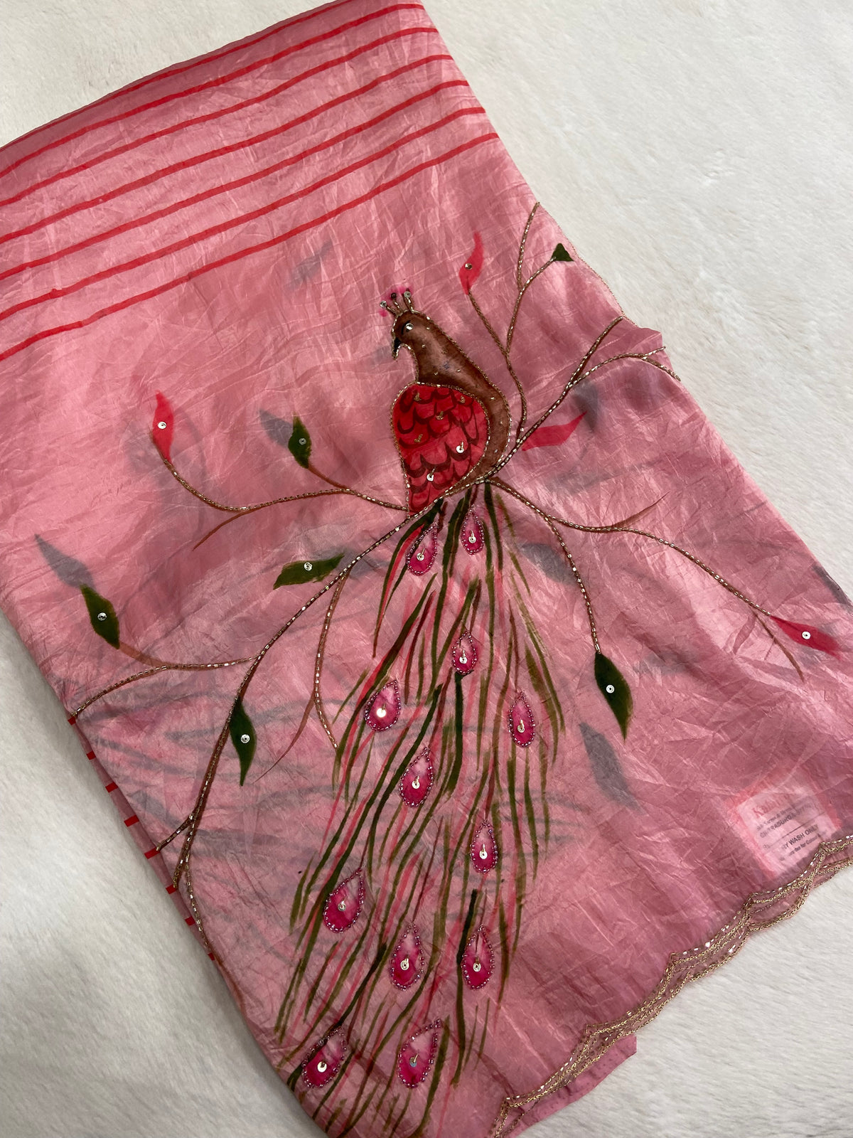 Premium crush organza saree