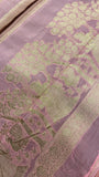Pure Chinnon Saree- 902217 Baby pink