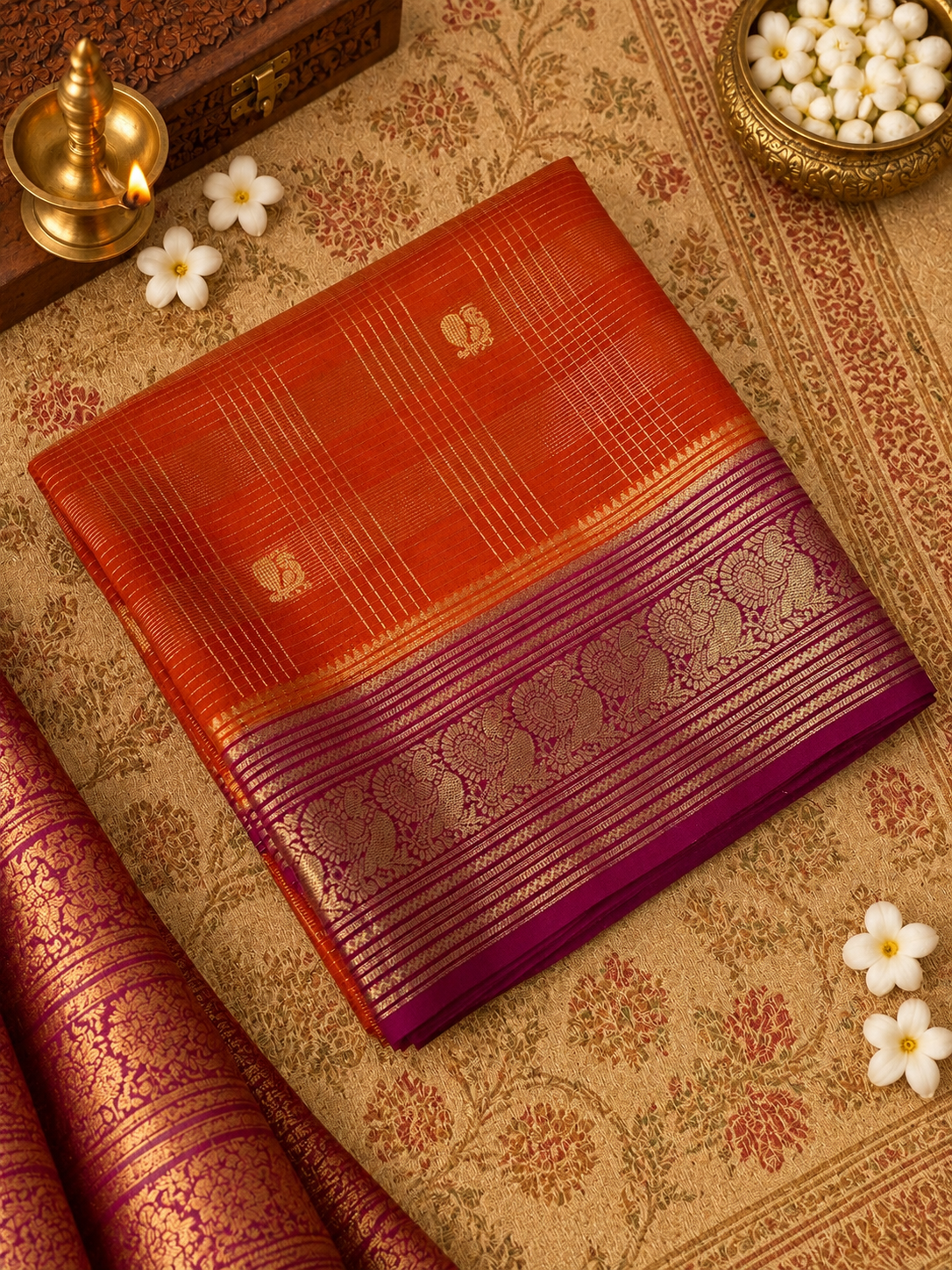 Pure Mix Mysore Crepe Silk Saree