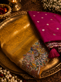 Pure handwork tissue kanjeevaram saree with dupatta