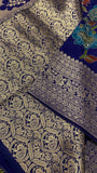 Premium Banarasi Crepe Kalamkari Saree💙