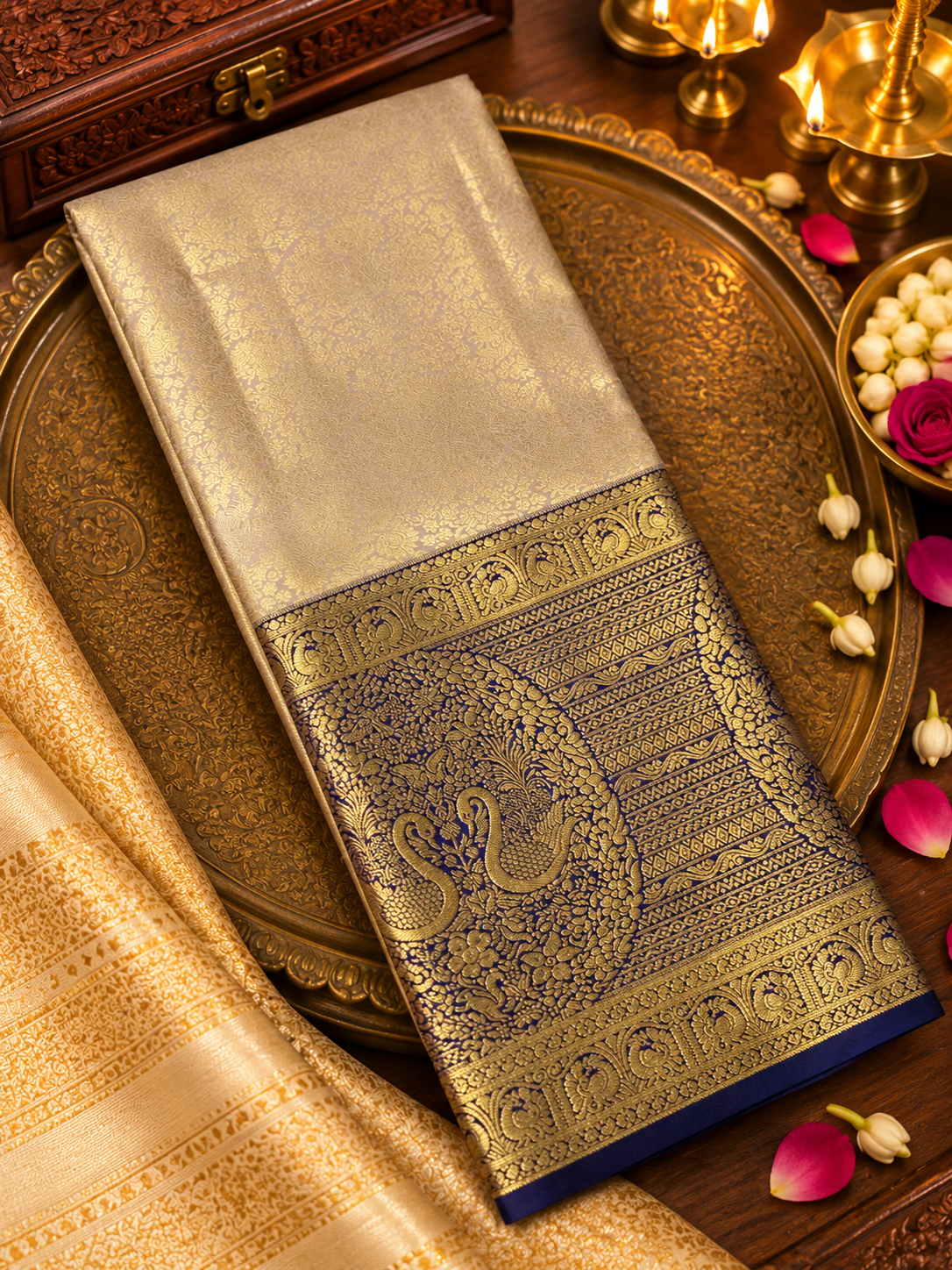 Premium Bridal Semi Kanchipuram Silk Saree - RF1308
