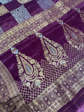 Pure Chinnon crepe Saree- 902541 Wine
