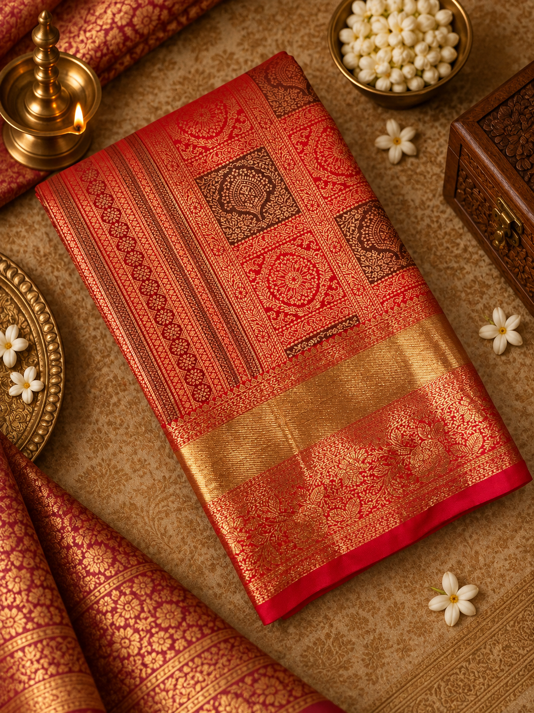 Premium Semi Kanchipuram Silk Saree❤️