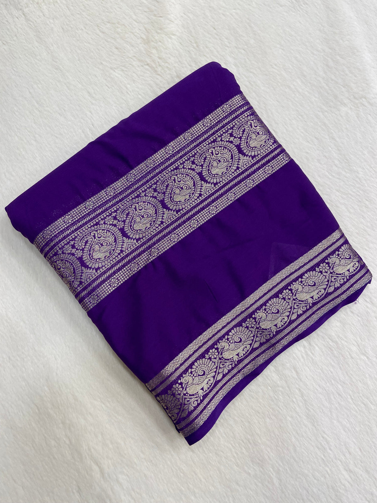 Premium crepe semi Mysore silk saree