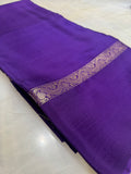 Pure Mix Mysore Crepe Silk Saree- Purple