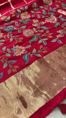Premium Viscose Banarasi Saree With Work💗