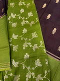 Pure  Mix Mysore Crepe Silk Saree