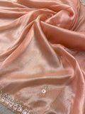 Designer cocktail organza saree