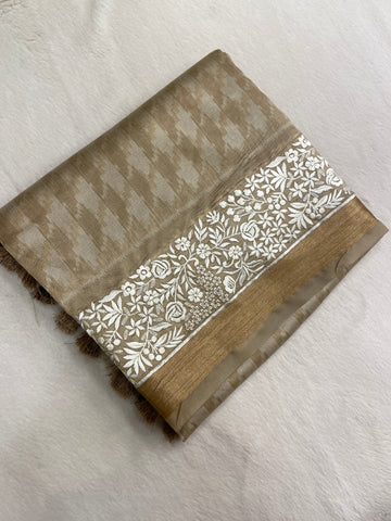 Raw mango silk saree