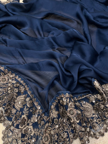 Designer cocktail saree