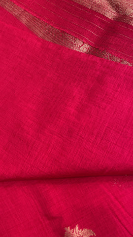 Raw Mango Silk Saree (Pink)