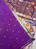 Premium Quality Tissue crepe silk in Paithani - 902691