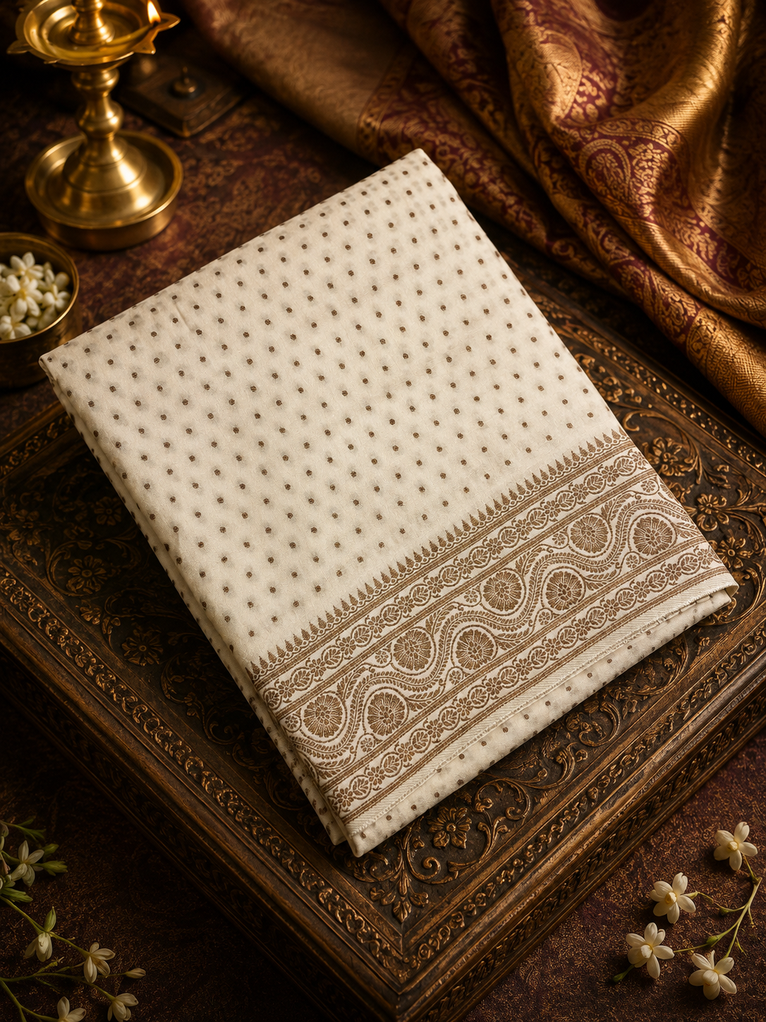 Premium Georgette Saree with Coco Zari Work