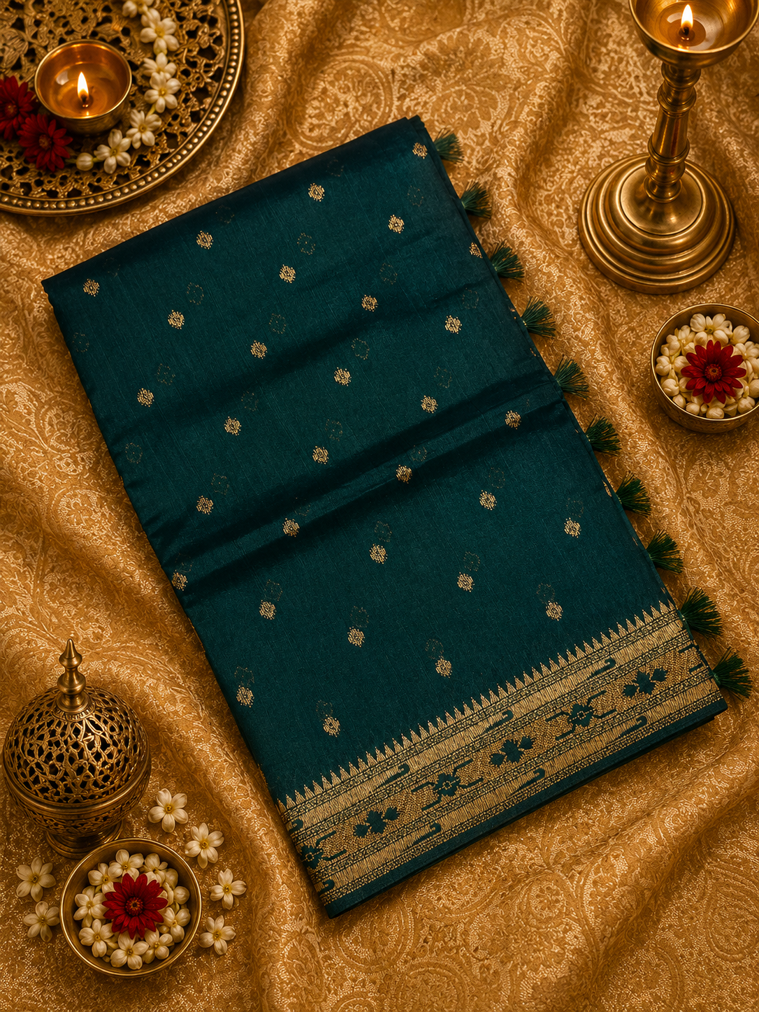 Premium Quality Tussar Saree in Paithani Weaves