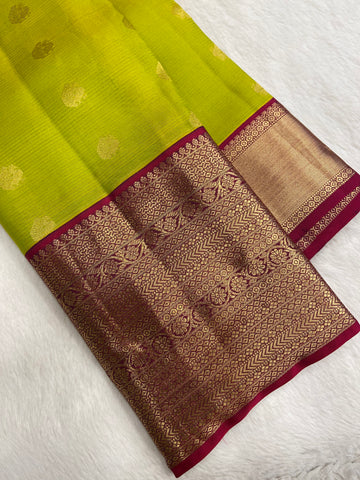 Pure Kanjeevaram silk mark certified saree