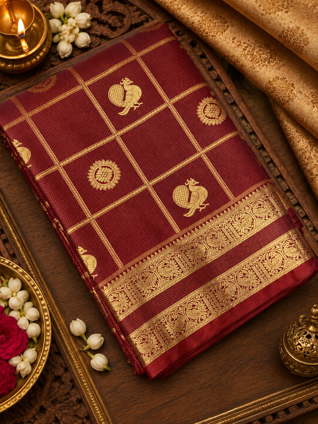 Premium Semi Kanchipuram Silk Saree - RF1117