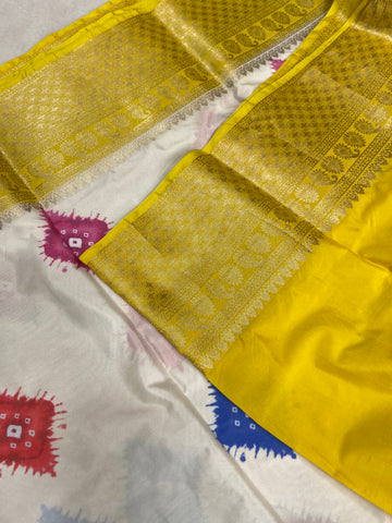 Premium Crepe Bandhini Saree