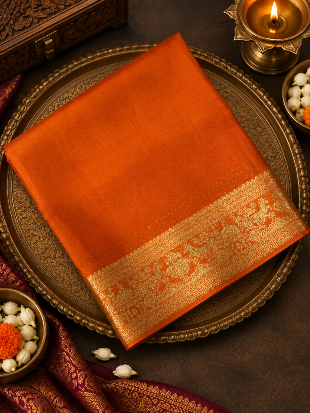 Premium Semi Mysore Crepe Silk Saree -902349