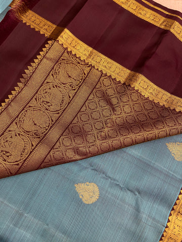 Pure 1G zari handloom Kanjeevaram silk mark certified saree